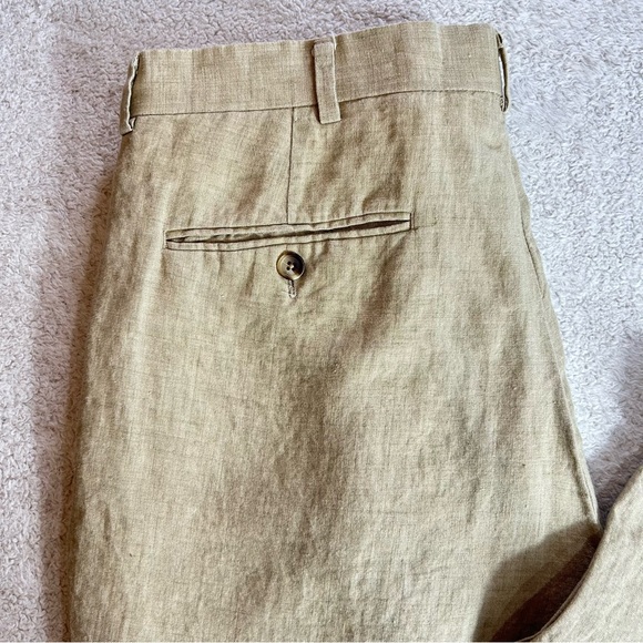 Nautica Men’s 100% Linen Pants Tan Size 34x32 - Picture 6 of 8